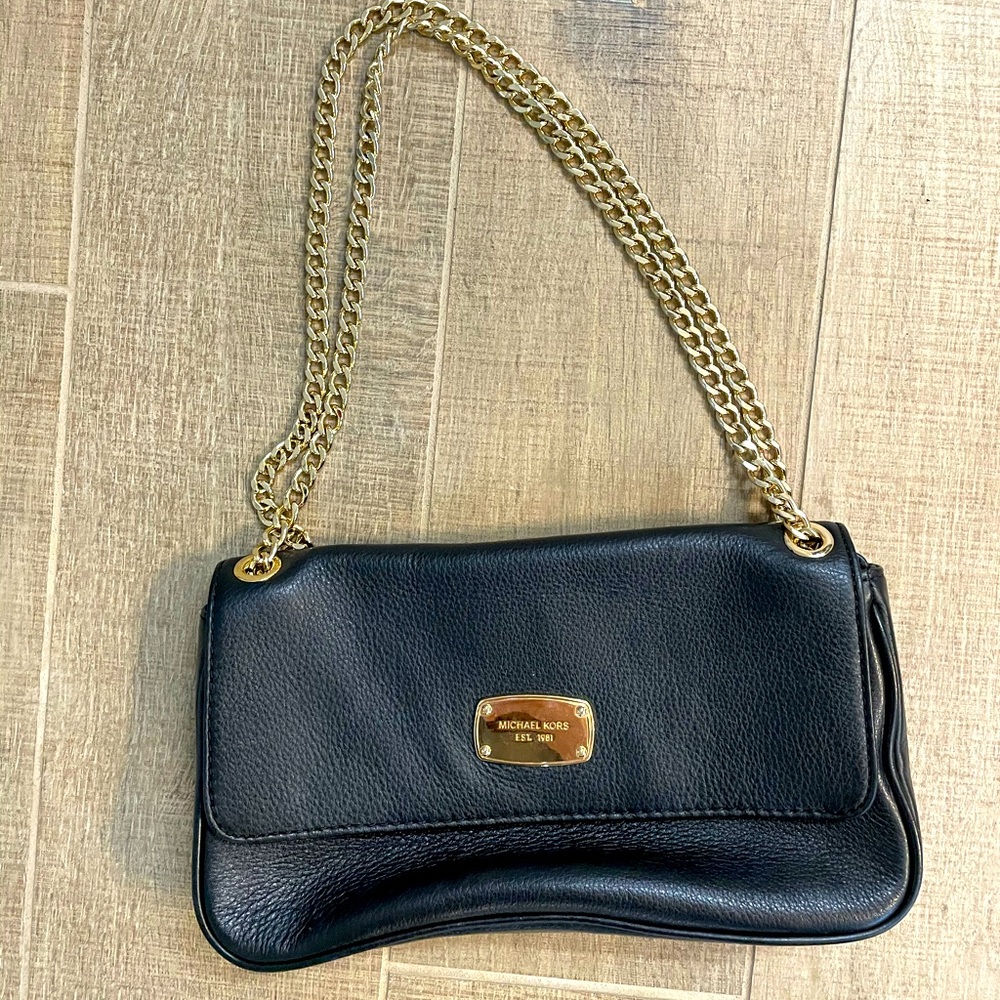 Michael Kors black crossbody clutch bag